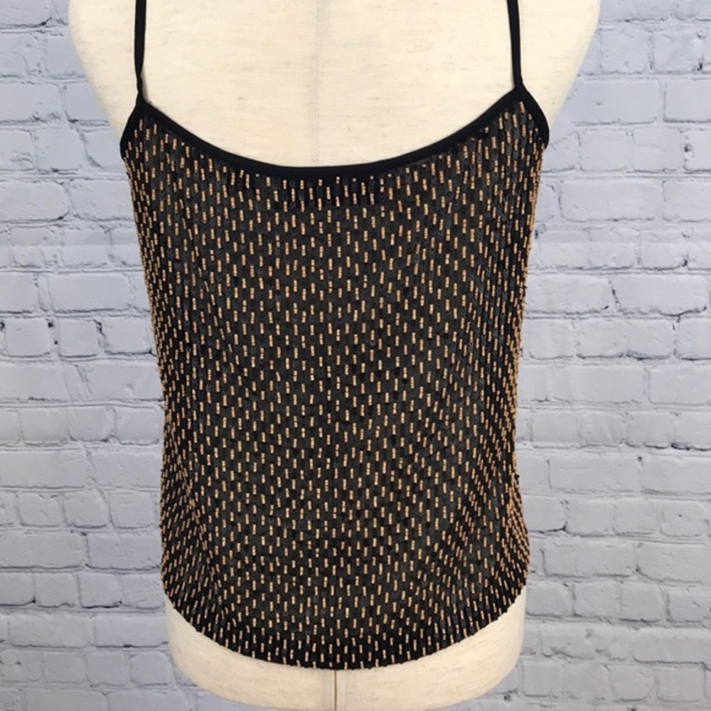 LINDA ALLARD ELLEN TRACEY Beaded Tank Top sz 4 - Picture 4 of 6